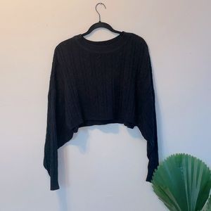 Black cropped sweater